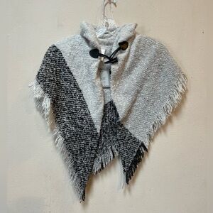 Mixit Girls NWT Grey Patterned Shrug Sweater Scarf Cardigan One Size